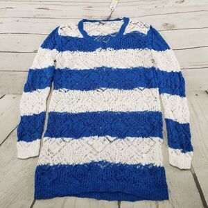 Joseph A. Sweater Size Medium Open Knit Crochet